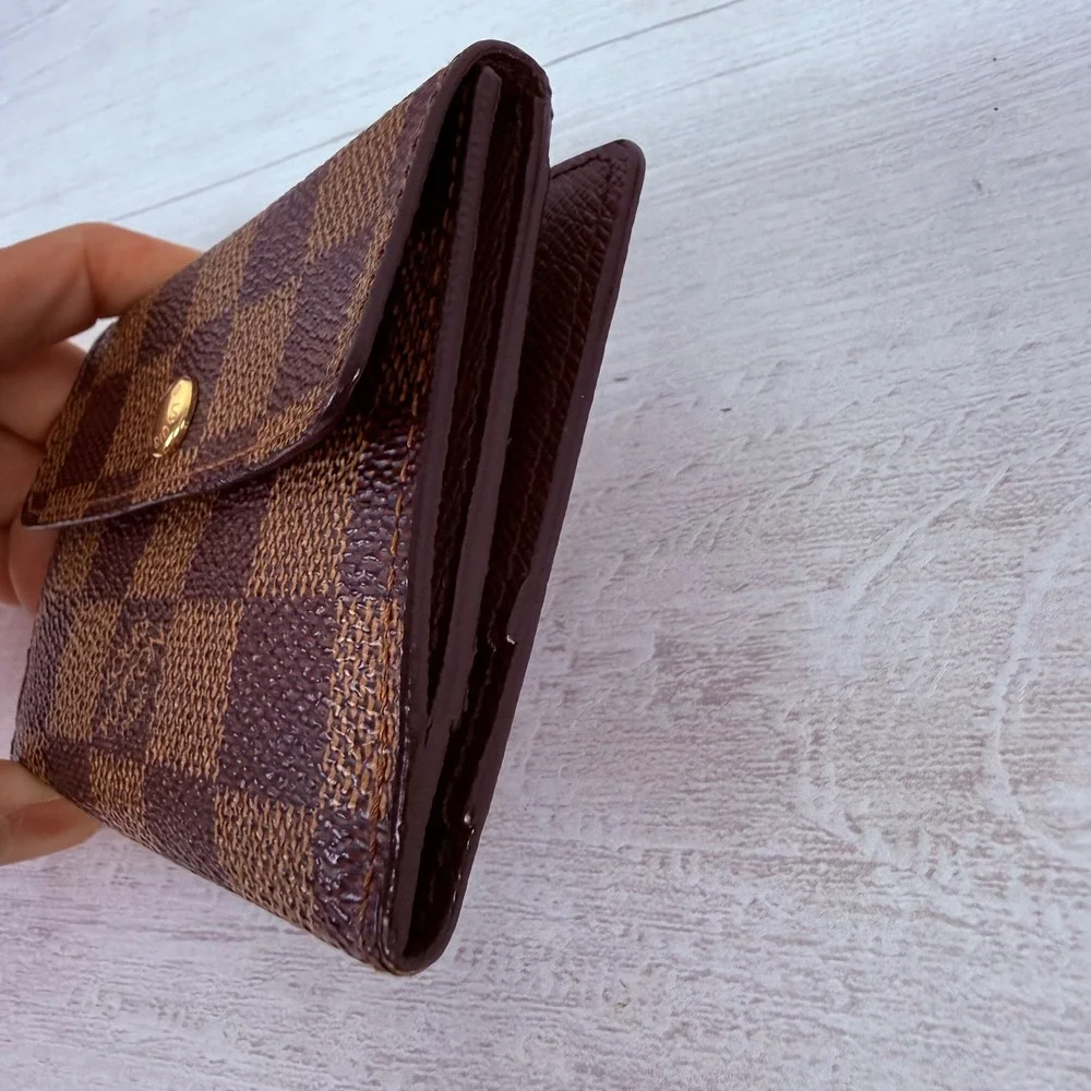 Louis Vuitton Ludlow Wallet Brown Damier Ebene Luxury Classic Coated Canvas